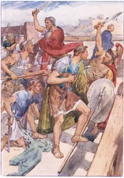 De achtervolging van Caius Gracchus, uit Plutarchus